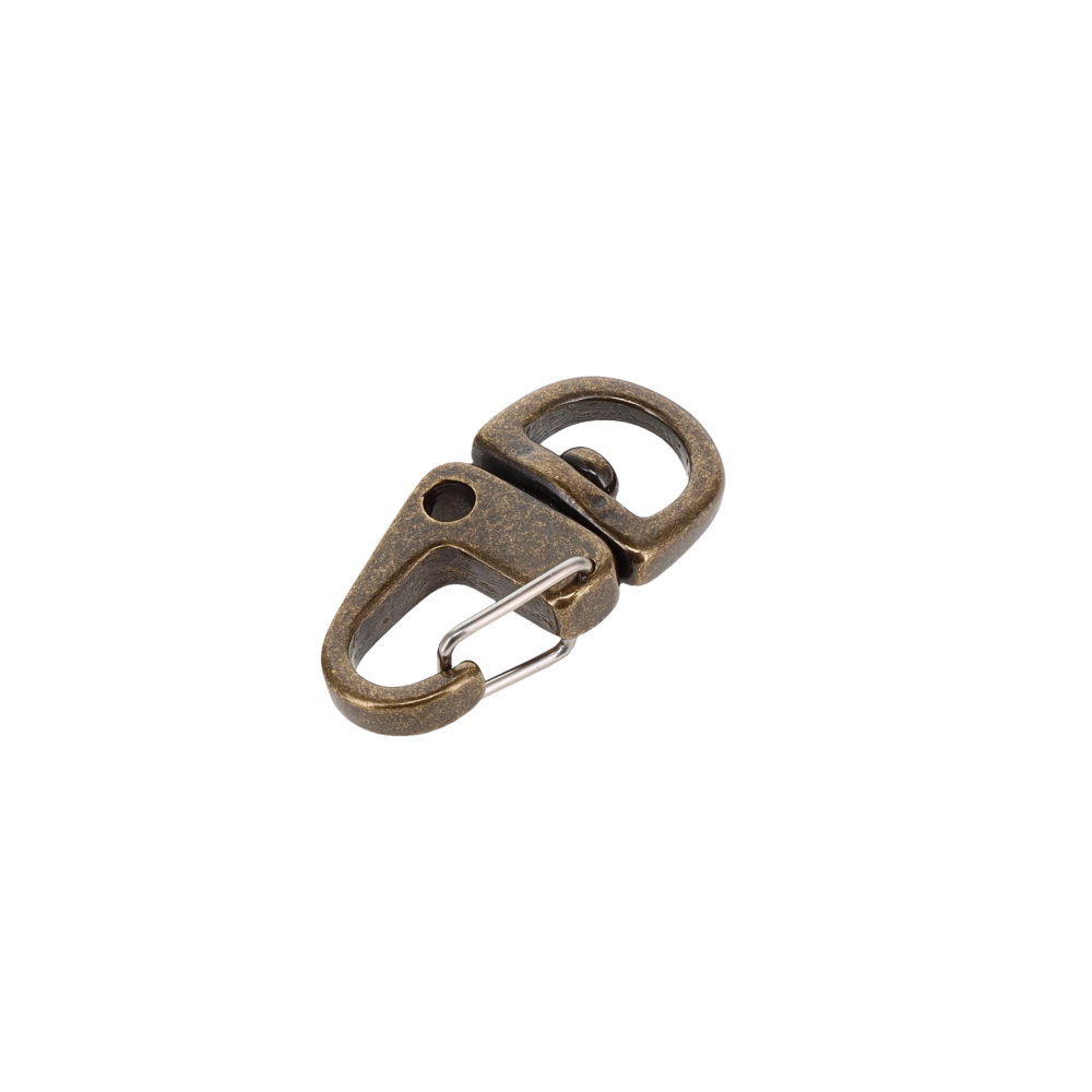 C5241 3/8" Antique Brass, Swivel Lever Snap, Round Base, Solid Brass-LL