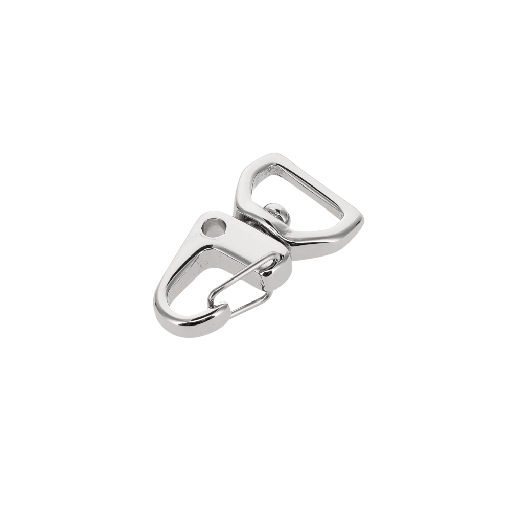C5240 1/2" Nickel Plate, Swivel Lever Snap, Flat Base, Solid Brass-LL