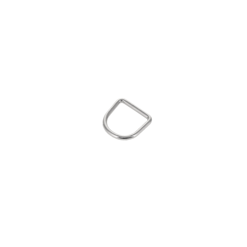 B9118 10mm Nickel Matte, D-ring, Solid Zinc