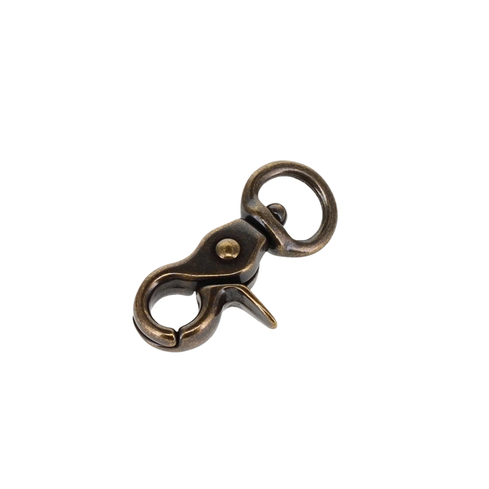 3012A 3/8" Antique Brass, Extra Mini Swivel Trigger Snap, Solid Brass-LL