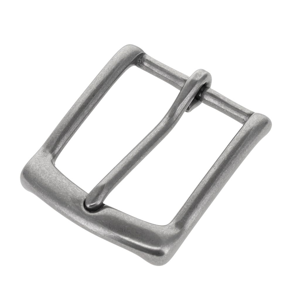 B7106 1 1/4" Nickel Matte, Heel Bar Buckle, Solid Brass-LL