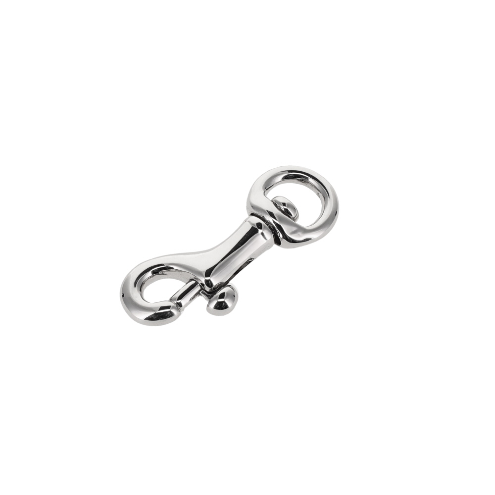 45 1/4" Nickel Plate, Swivel Bolt Snap, Solid Brass-LL