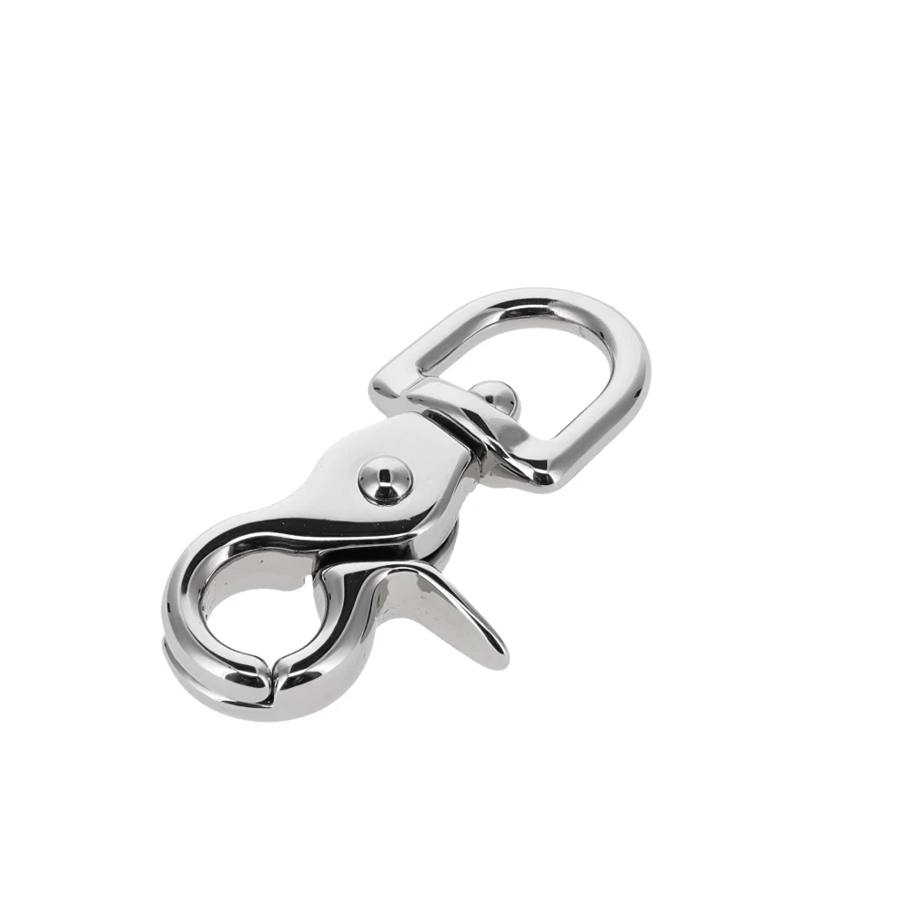 3008A 7/16" Nickel Plate, Mini Swivel Trigger Snap, Solid Brass-LL