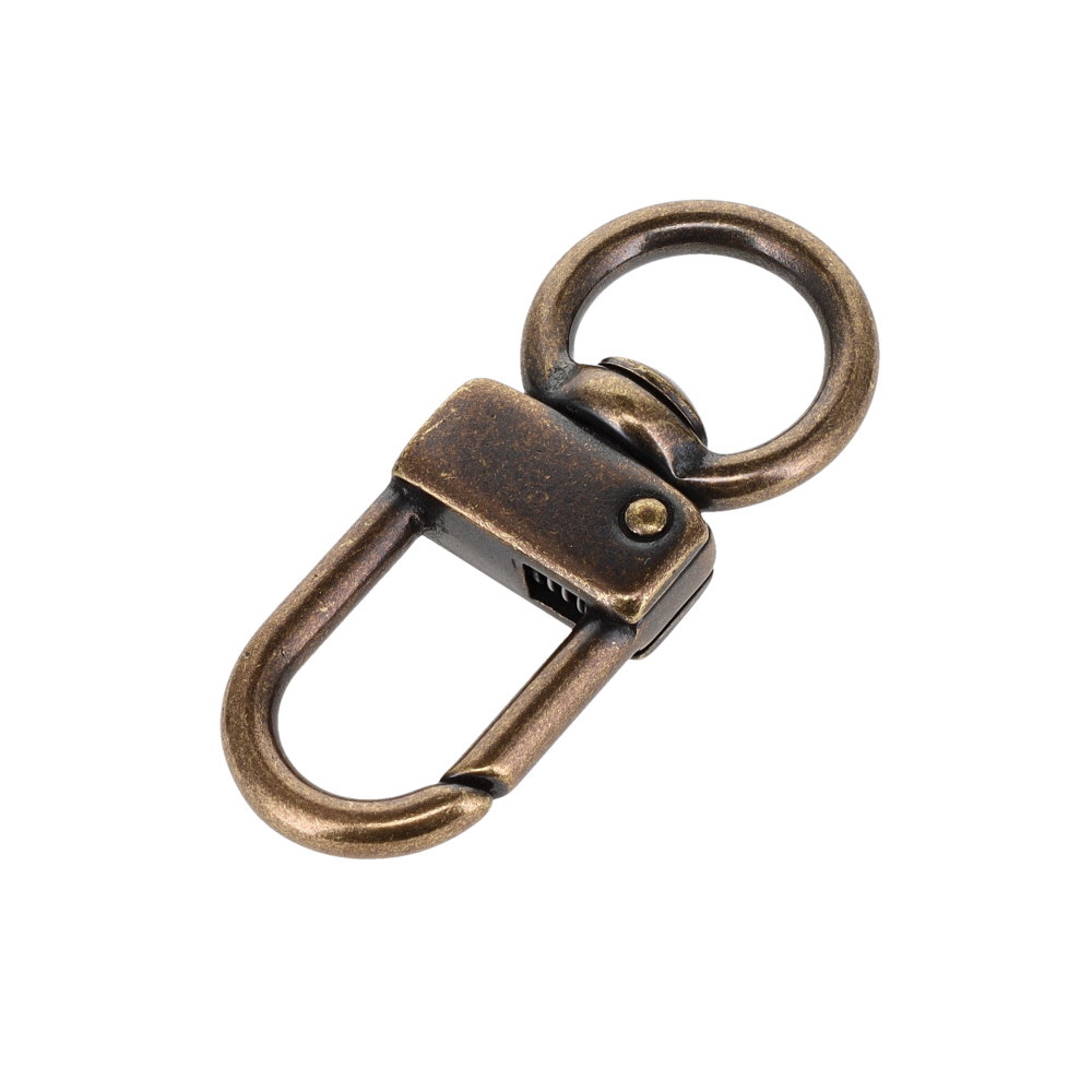 521 5/8" Antique Brass, Swivel Lever Snap, Solid Brass-LL