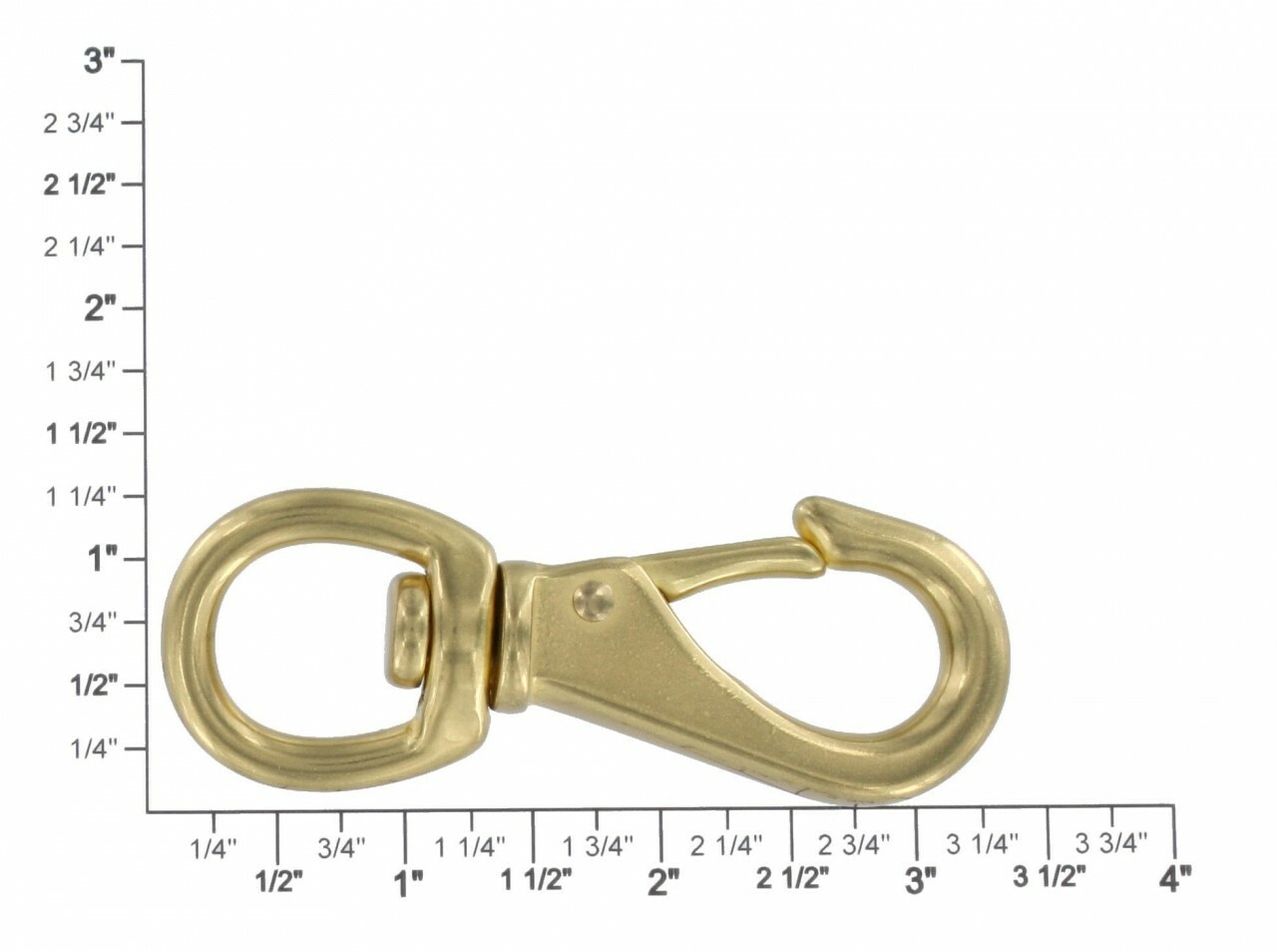 251 5/8 Natural Brass, Swivel Lever Snap, Solid Brass-LL