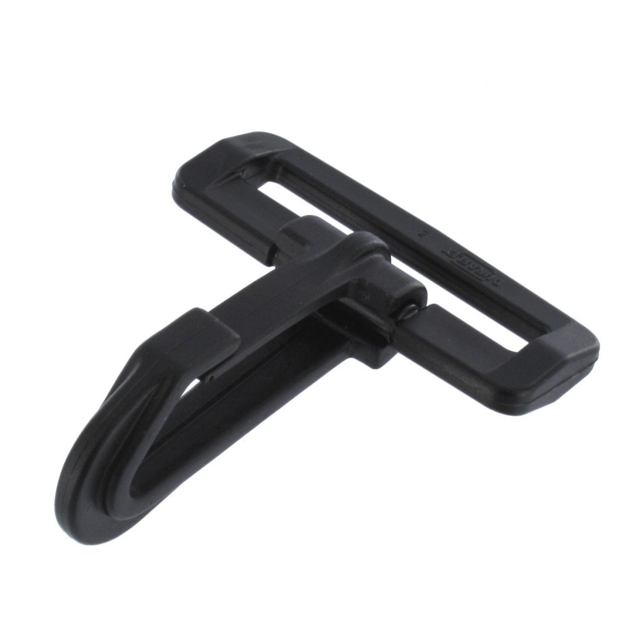 Swivel Snap Hook, 2, Black Plastic