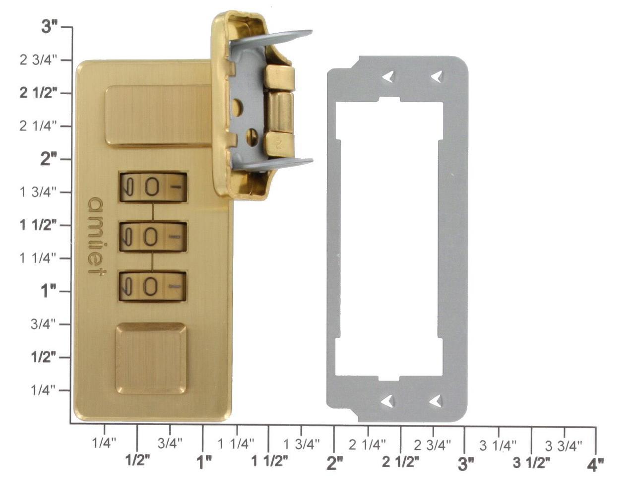 Z6612-10R/Z6612-1/MGS Brushed Brass Combination Lock - Buckleguy.com