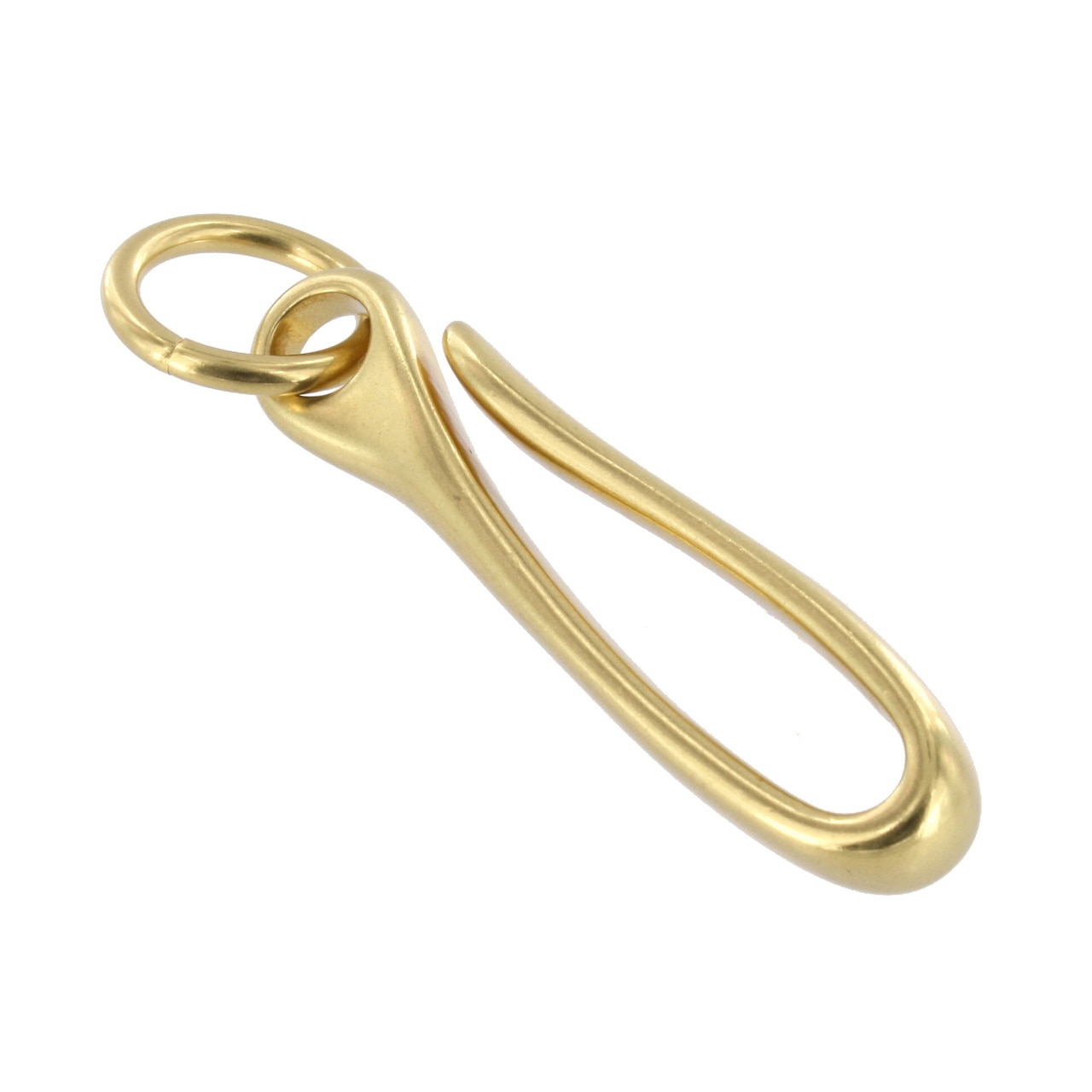 Natural Brass, Japanese Fish Hook Key Chain, Solid Brass-LL