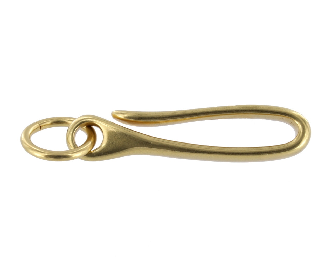 Natural Brass, Japanese Fish Hook Key Chain, Solid Brass-LL