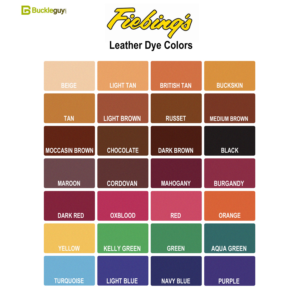 leather color chart