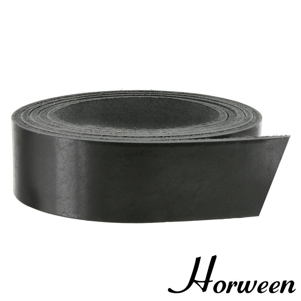 Horween Dublin Leather Strap, Black, 55