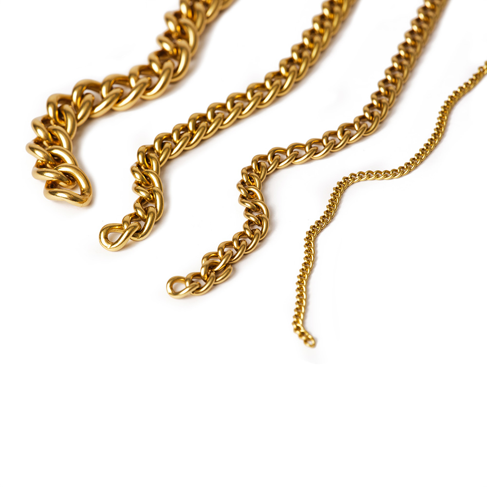 B8835 Natural Brass, Round Chain, Solid Brass-LL (36