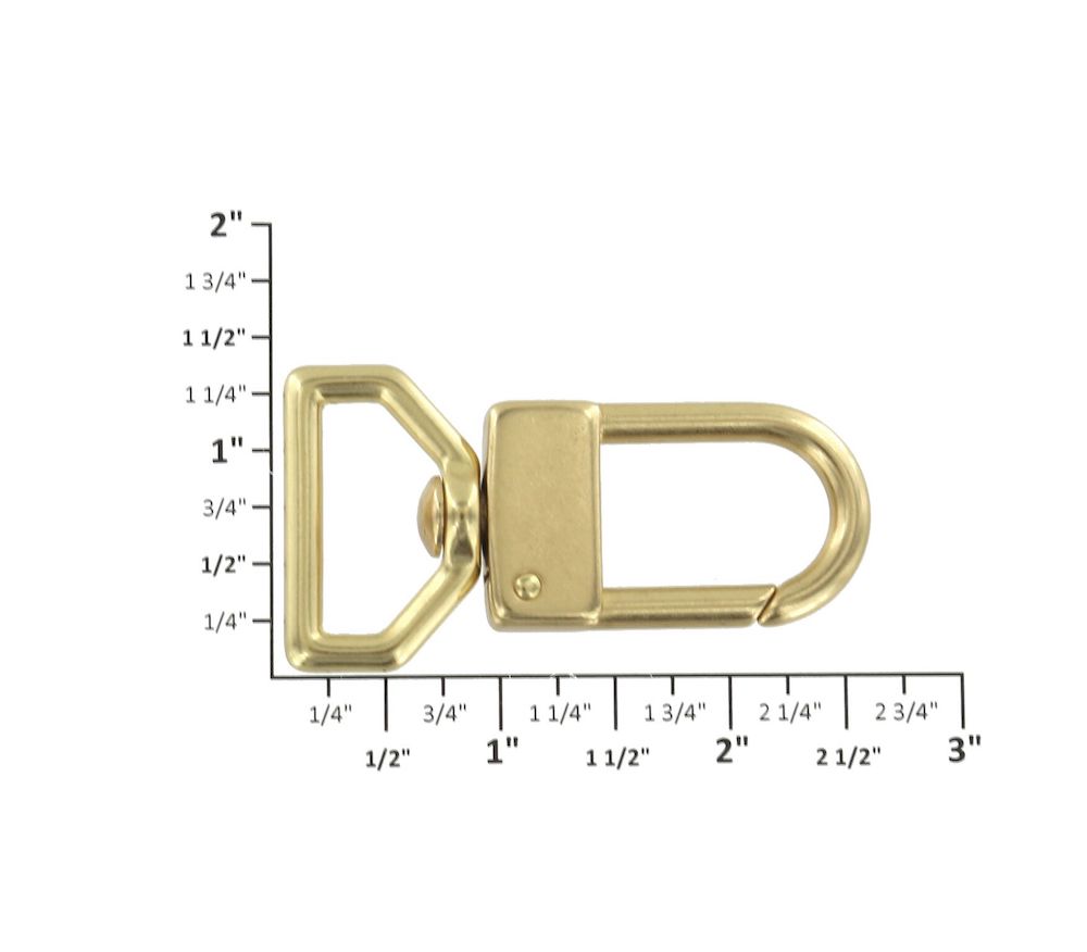 530 1 Natural Brass, Swivel Lever Snap, Solid Brass-LL 