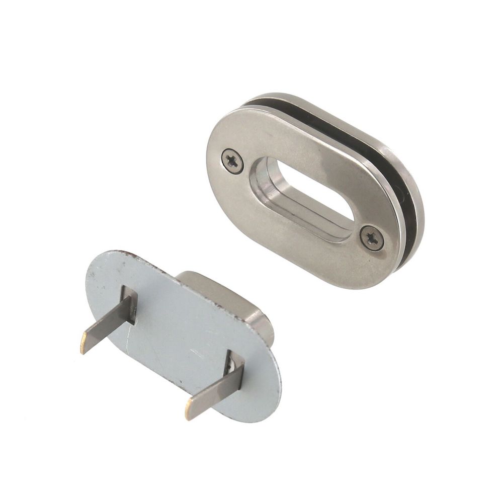 アクセサリー b B8706 Nickel Matte, Oval Magnetic Closure, Zinc - Buckleguy.com