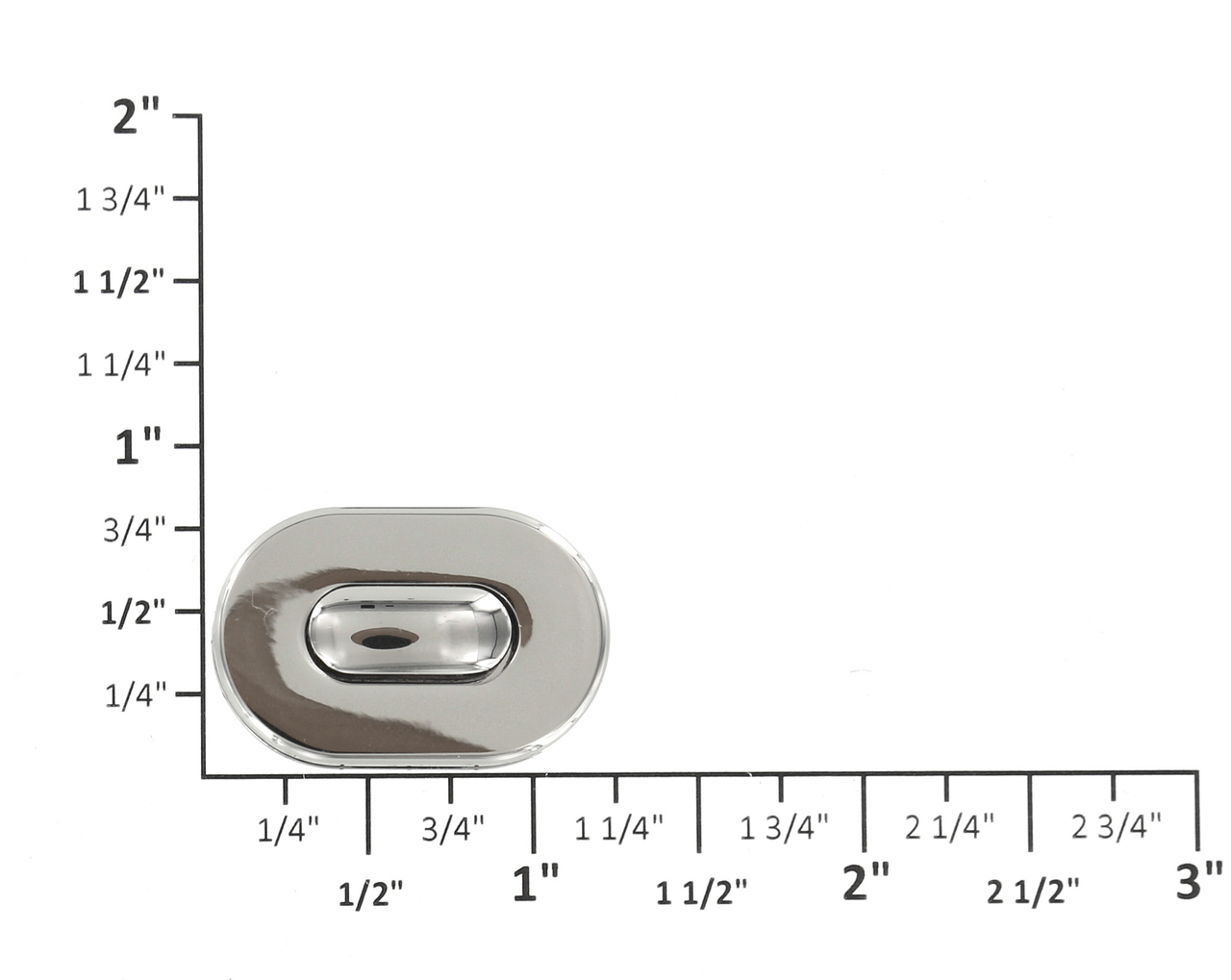 ネジバネ2点、ノンホール6点 B8706 Nickel Plate, Oval Magnetic Closure, Zinc - Buckleguy.com