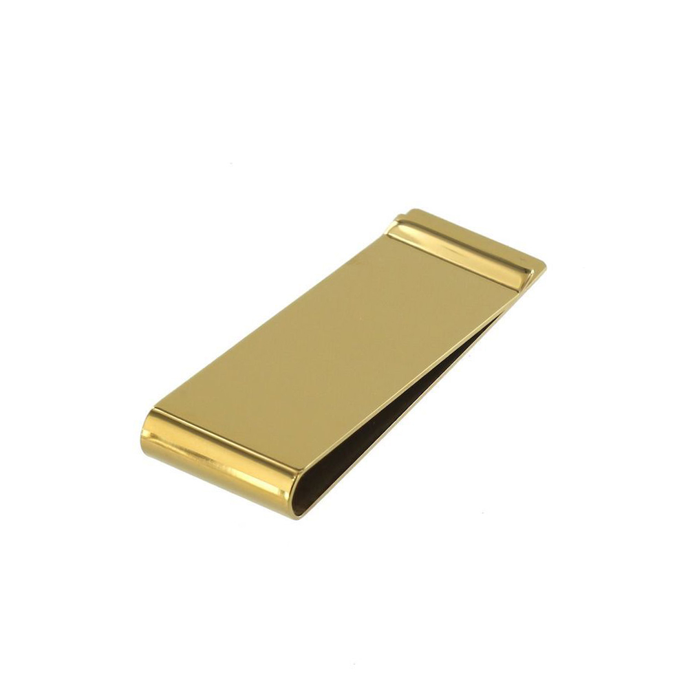 B8942 Polished Champagne Gold, Money Clip, Stainless Steel