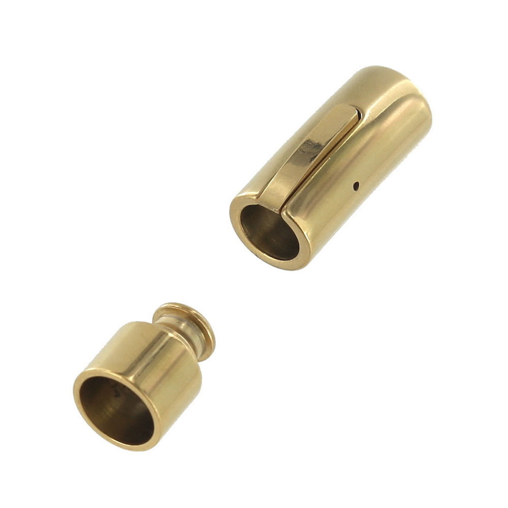 B8939 Hole 8mm, Bracelet Clasp, PVD Gold, Stainless Steel