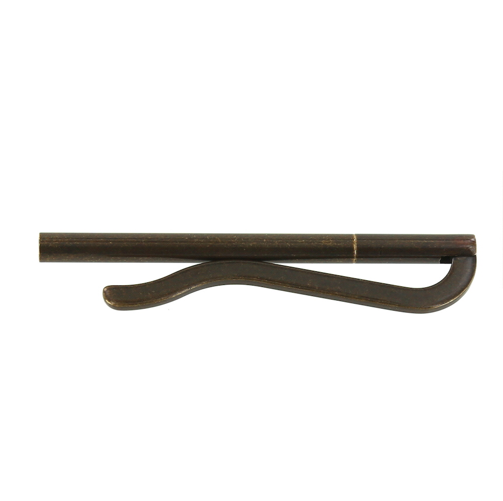 B8913 Antique Brass, Spring Bar Money Clip, Solid Brass-LL