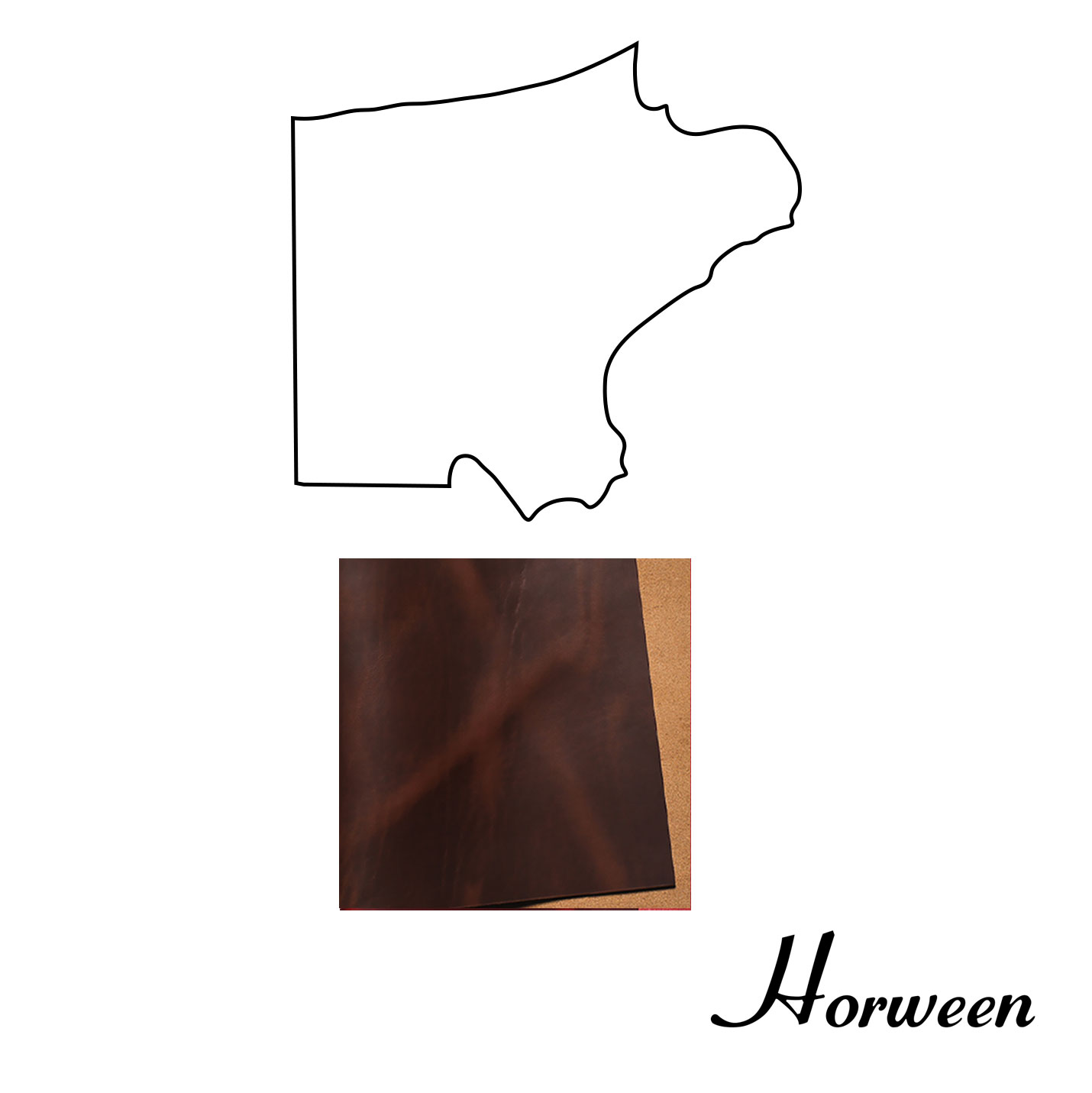 Horween Cavalier Leather Shoulder, Carolina Brown, Multiple