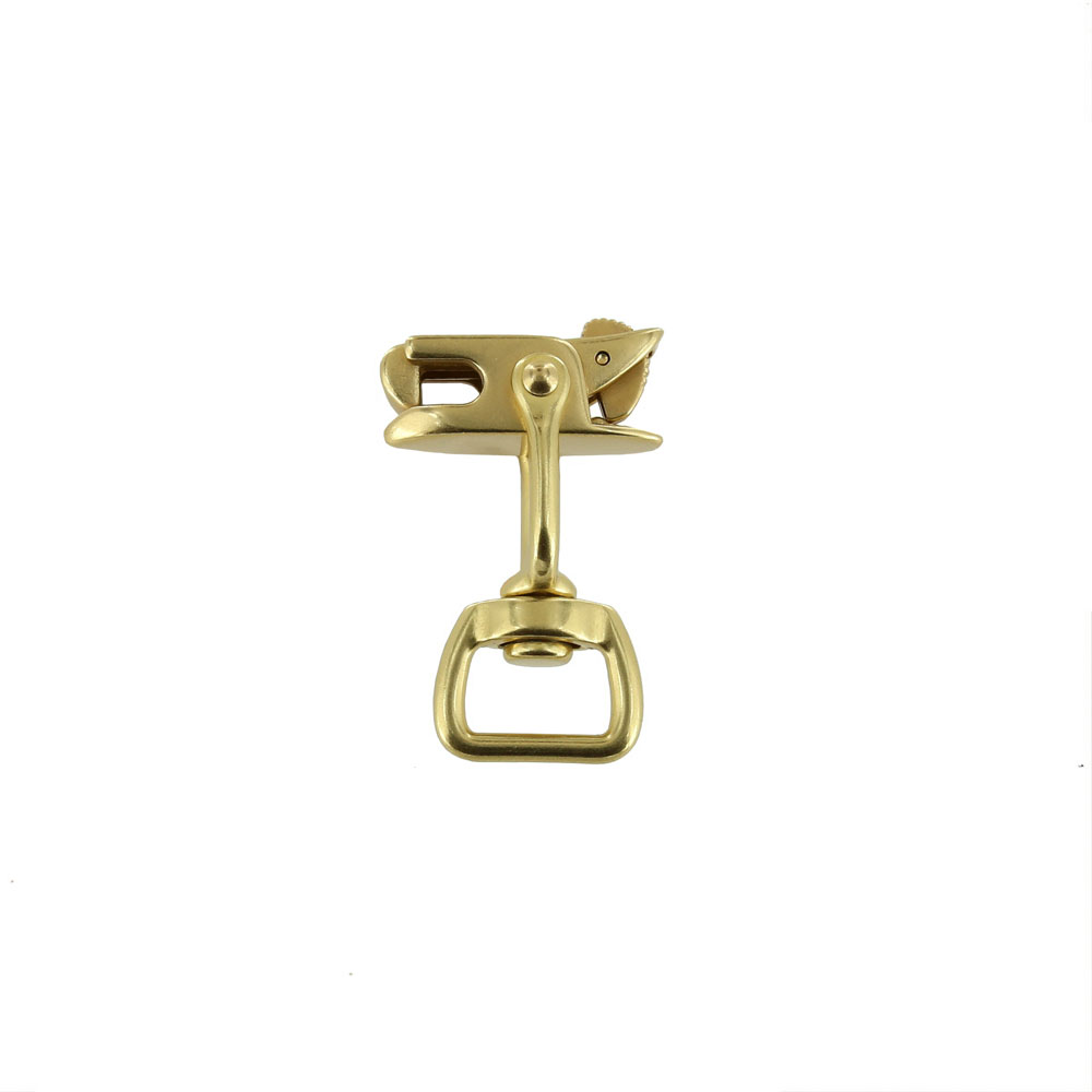 B9570 3/4 Natural Brass, Swivel Snap w/ Locking Jaw, Solid Brass-LL 