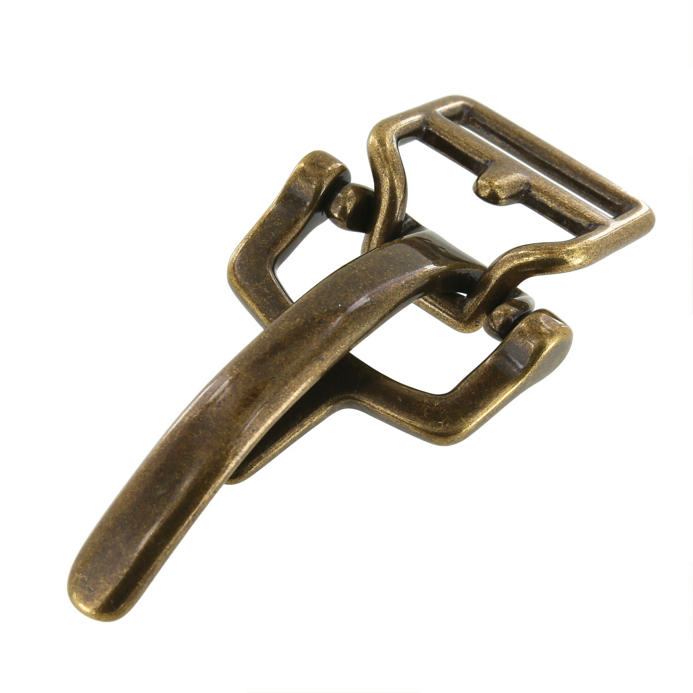 1 Inch Antique Brass Contoured Aluminum Side Release Buckles