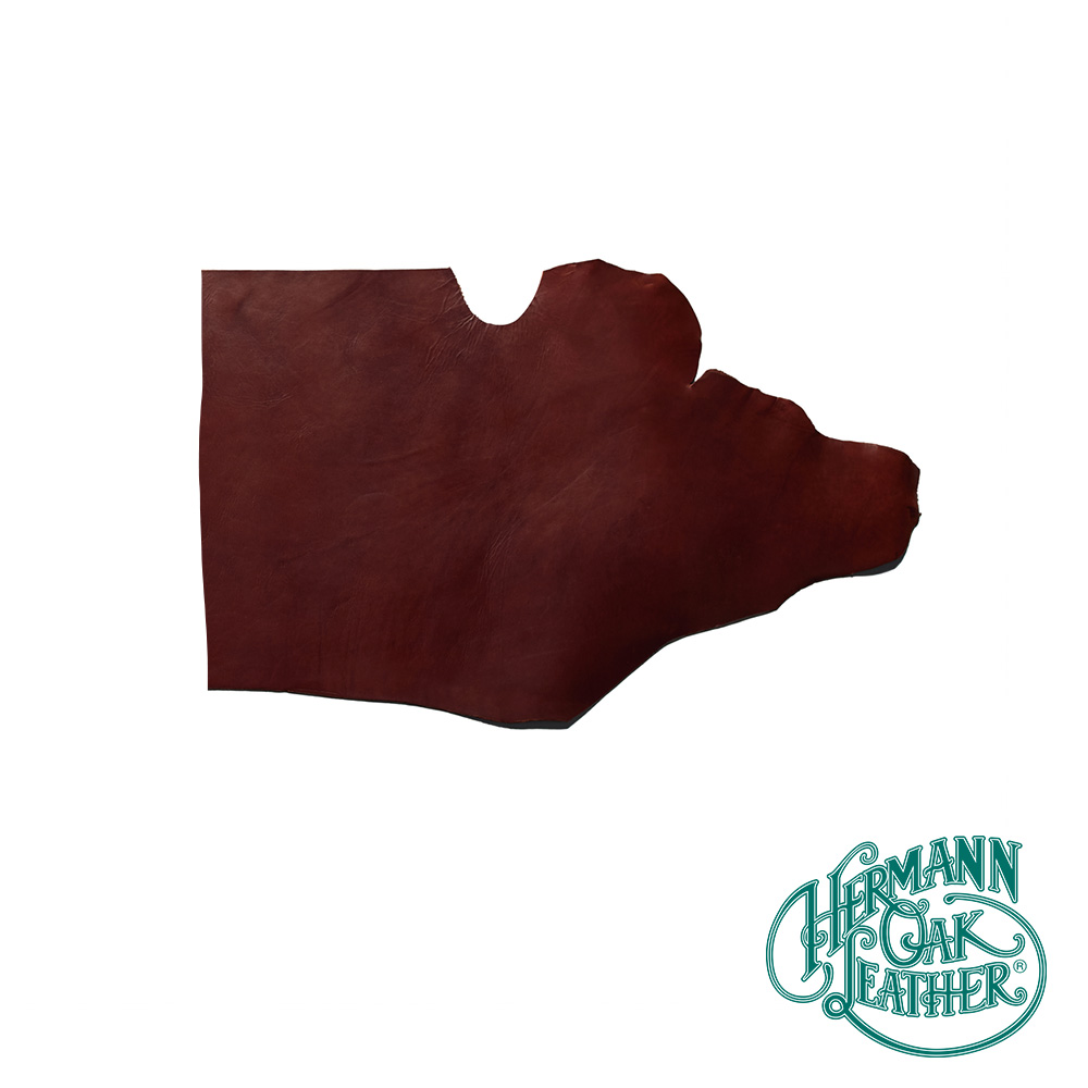 Hermann Oak English Bridle Leather Shoulder, British Brown, 5-7 sq