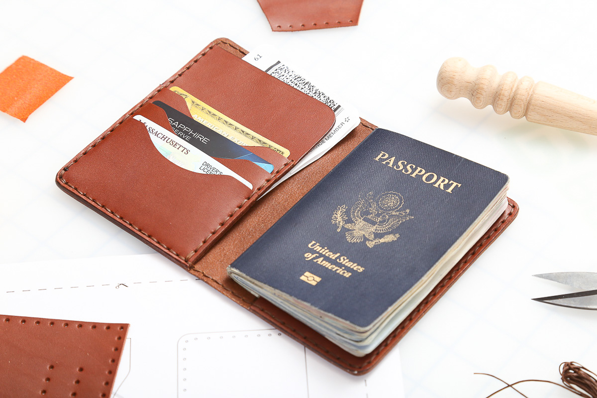 Passport cover hand painted