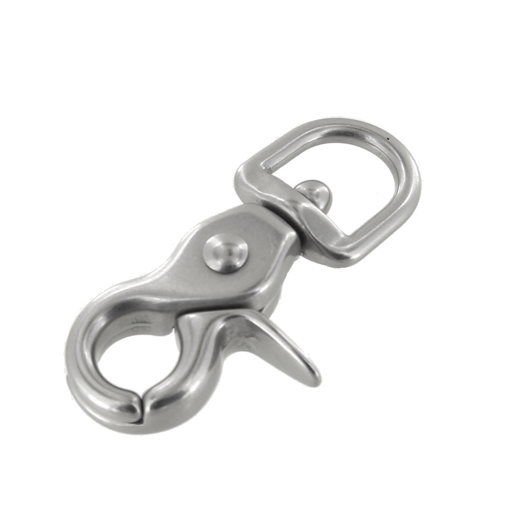 Metal Swivel Eye Snap Hook with Split Ring Close-up Stock Image - Image of  design, trigger: 209878765