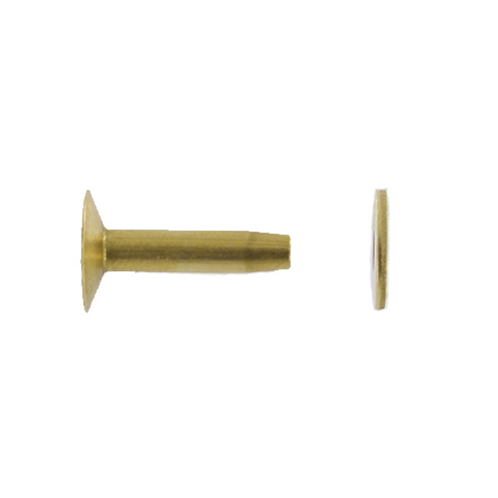 Tubular Rivets Solid Brass 9/16 pkg of 100 - Leathersmith Designs Inc.