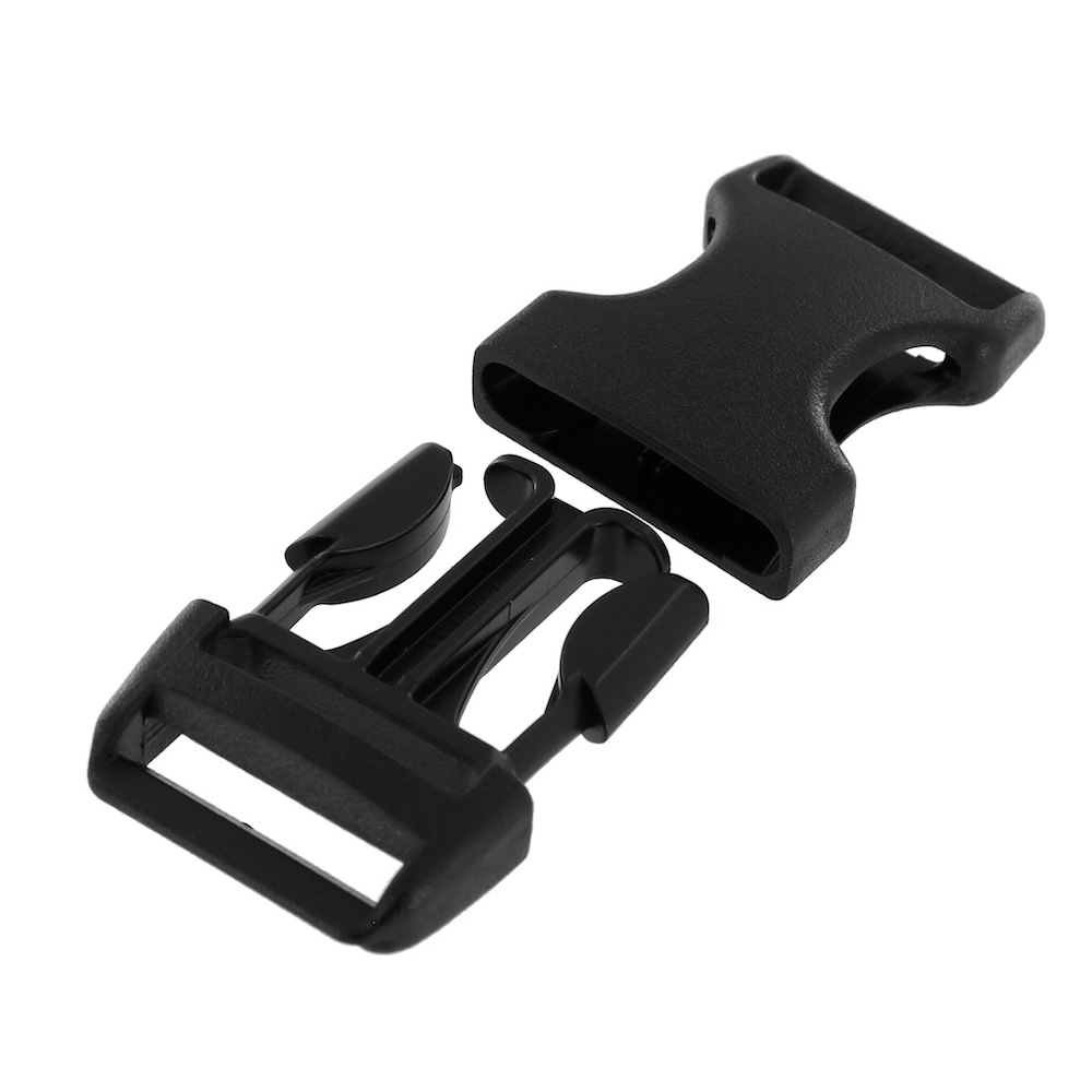 Duraflex Quick Release Buckle / Tubes V2 - Single Slot (Black) Military