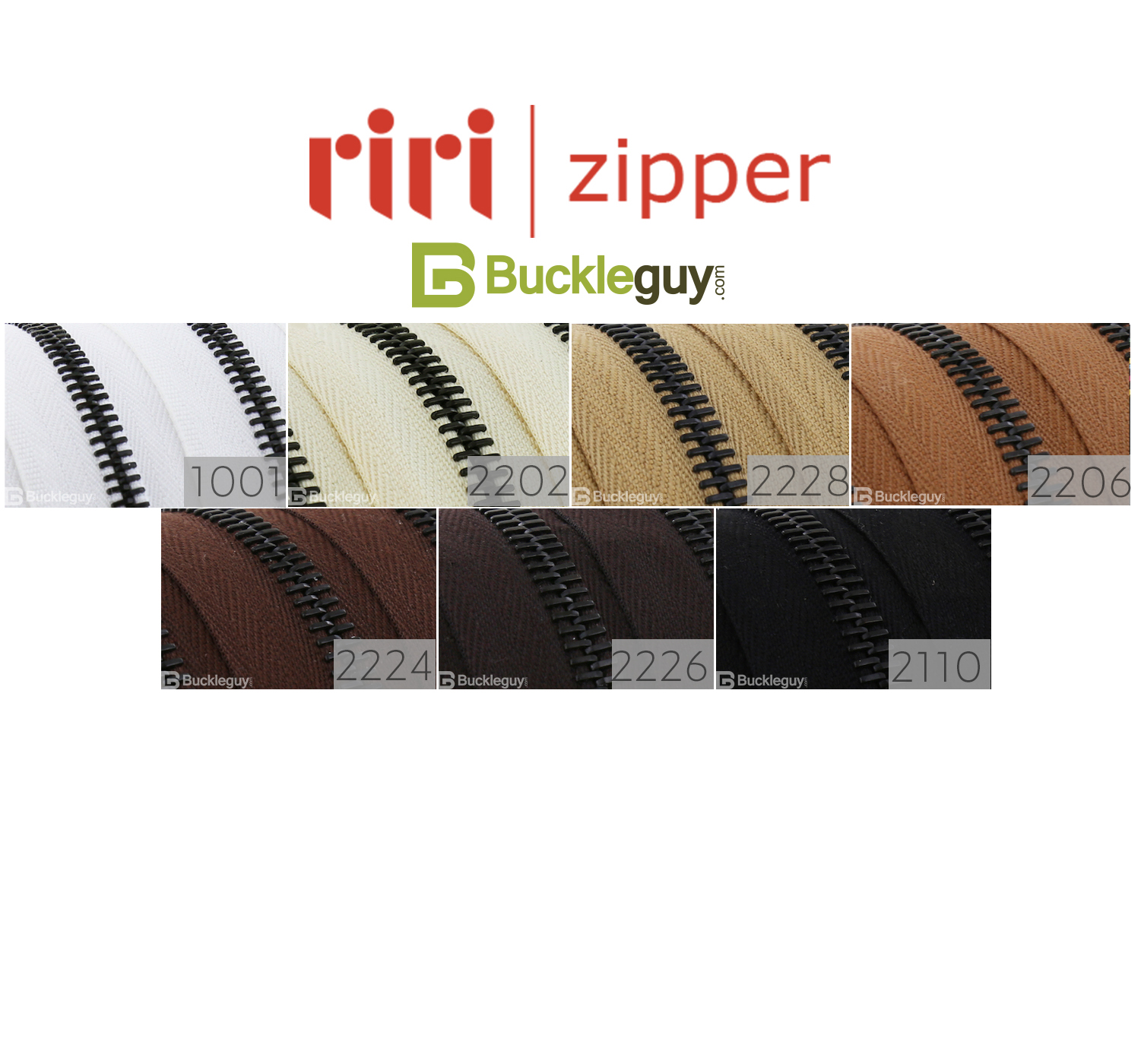 Riri Zipper Continuous Chain Black Tape With Titanium Teeth 