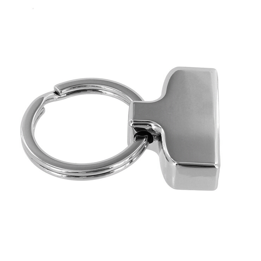 5 - 1 Inch Key Fob Hardware w/ Key Rings - Nickel Plated for