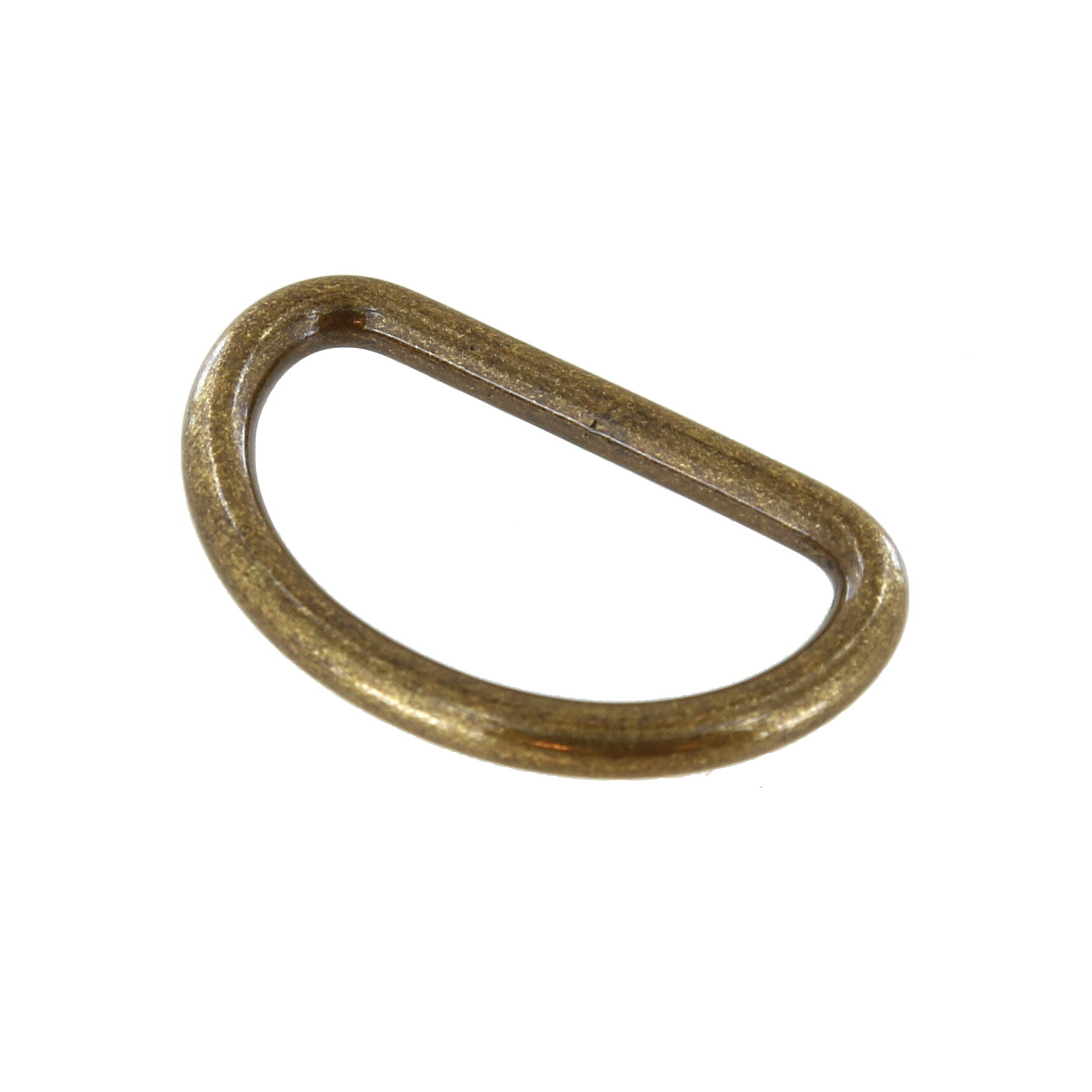 C5300 Antique Brass, Short D-Ring, Solid Brass-LL