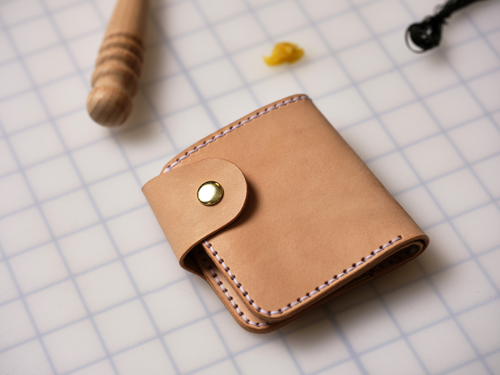 DIY Corter Short Snap Wallet Leather Kit
