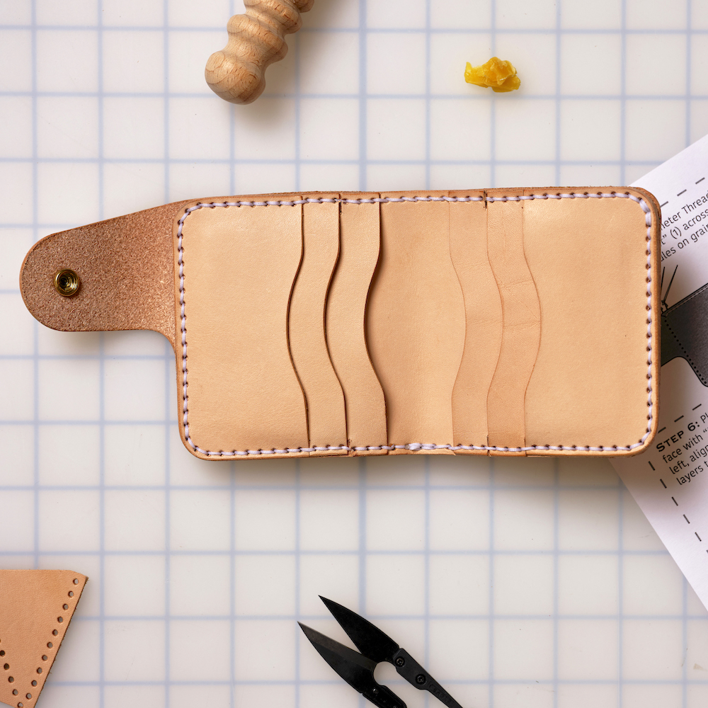 DIY Corter Short Snap Wallet Leather Kit