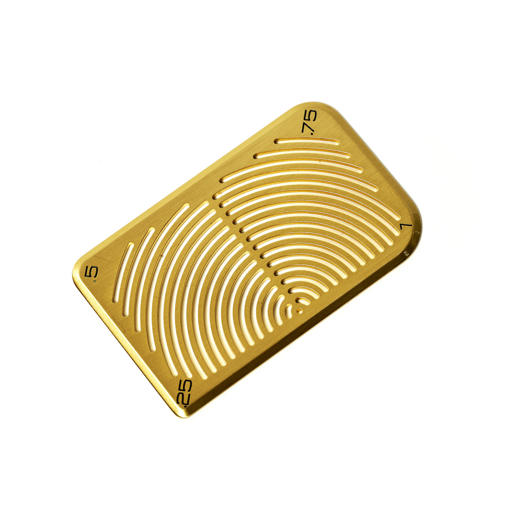 BG Brass Tool, Radii, Credit Card Insert