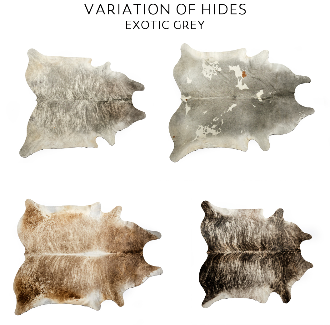 小物 _0.hide 1 of 1 Leather Grove Size:M Hair On Hide Leather, Cowhide, Exotic Grey - Buckleguy.com