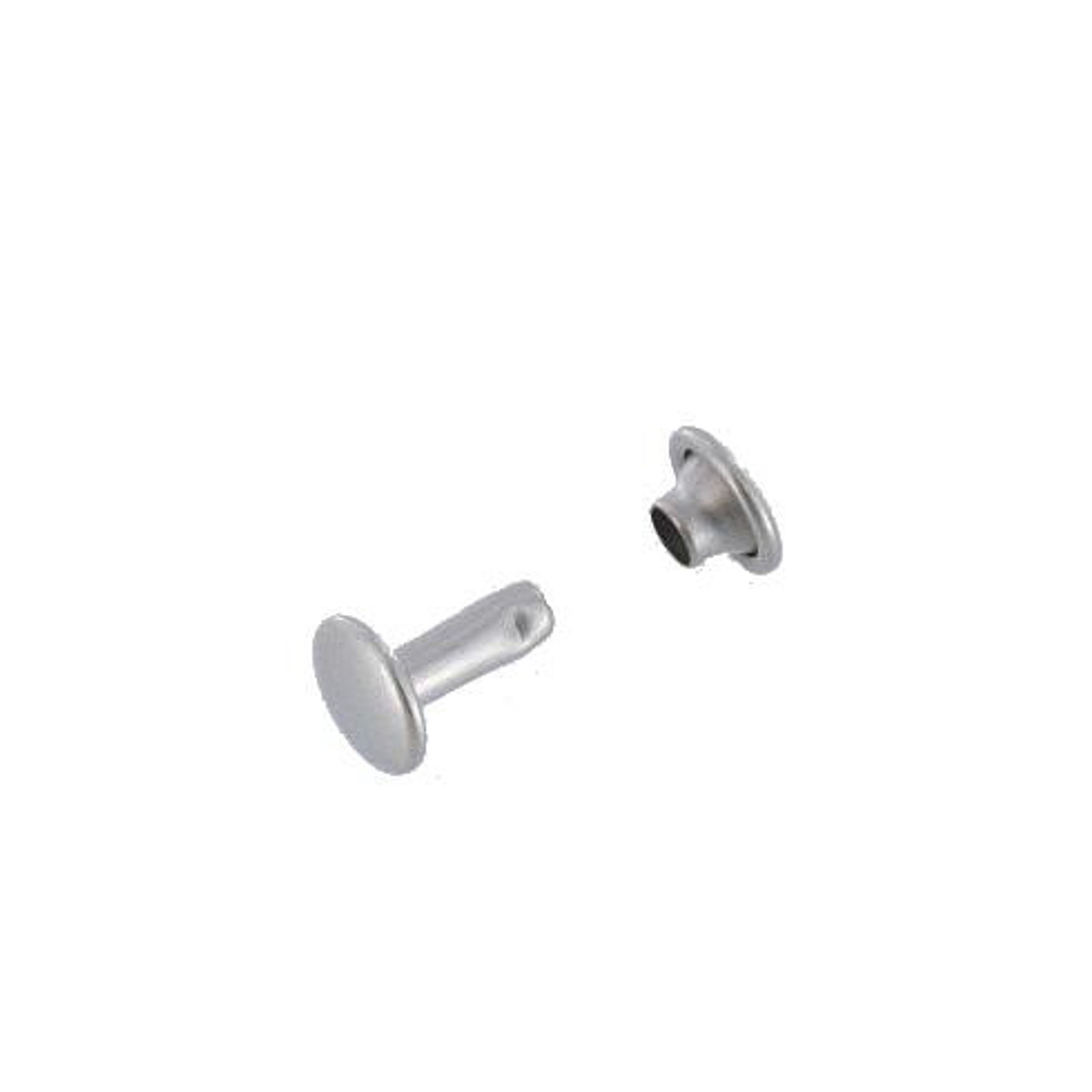 Double Cap Rivets - Nickel 1/4 from CorsetMakingSupplies.com