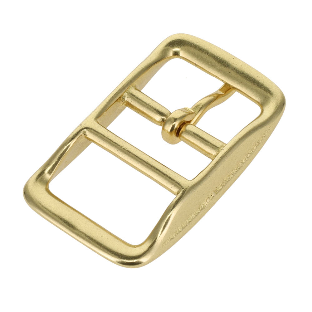 バ*ル様 SUPREME 14AW Brass Belt Buckle C5384 Natural Brass, Double Bar Buckle, Solid Brass-LL