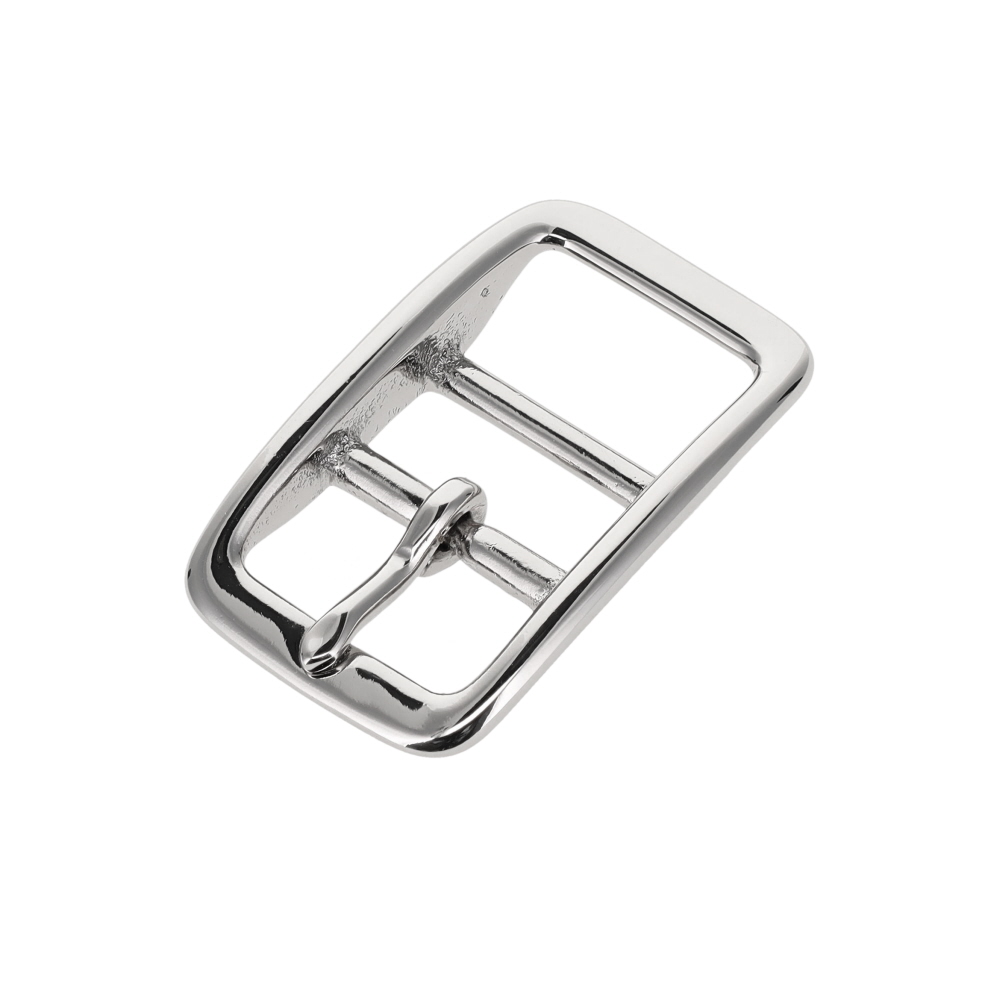 C5384 Nickel Plate, Double Bar Buckle, Solid Brass-LL