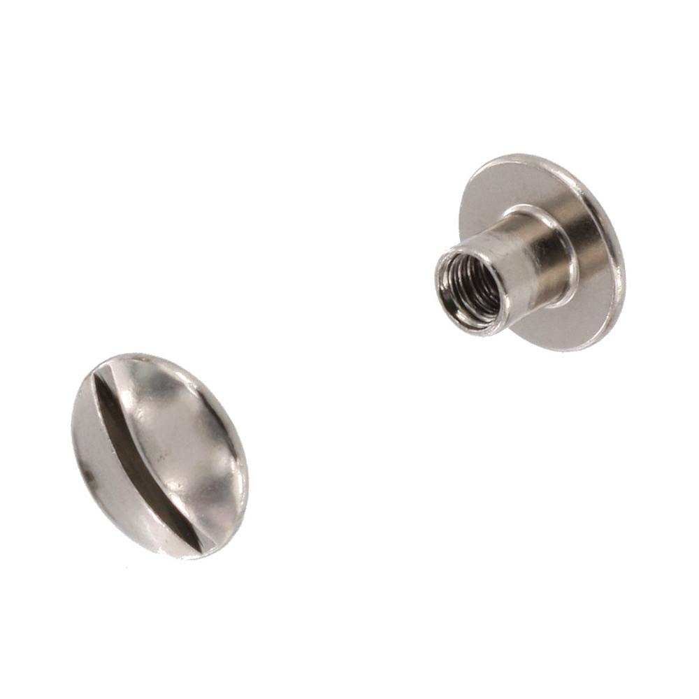 1/2 Nickel, Chicago Screw, Solid Brass, #L-156-1-2SBN