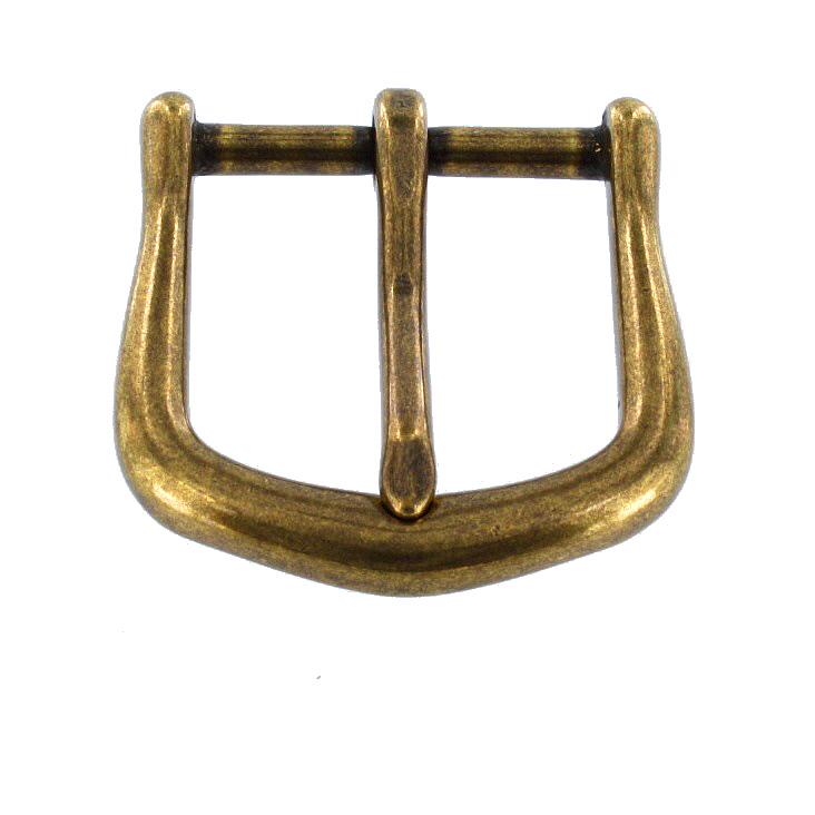 B1049 Antique Brass, Heel Bar Buckle, Solid Brass-LL, Multiple Sizes