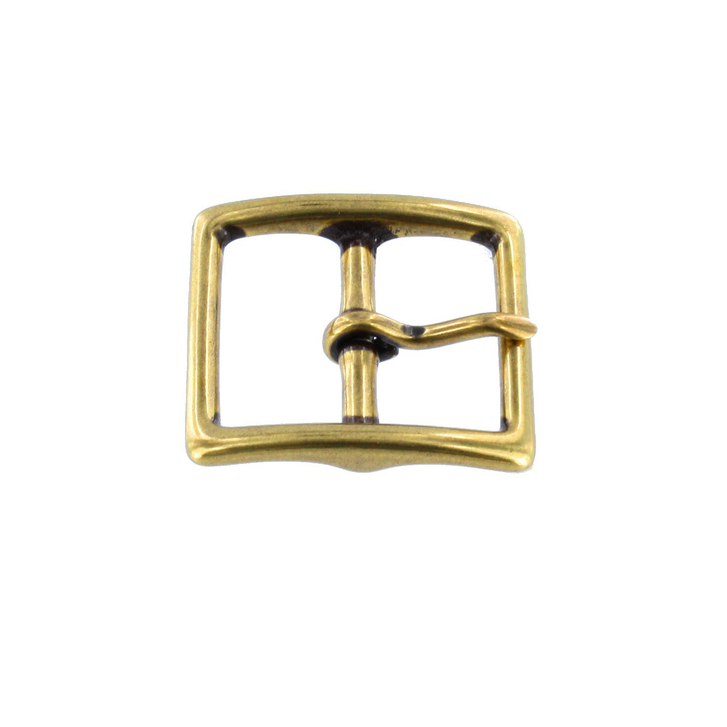 B9312 1 1/2 Antique Brass, Center Bar Buckle, Solid Brass-LL