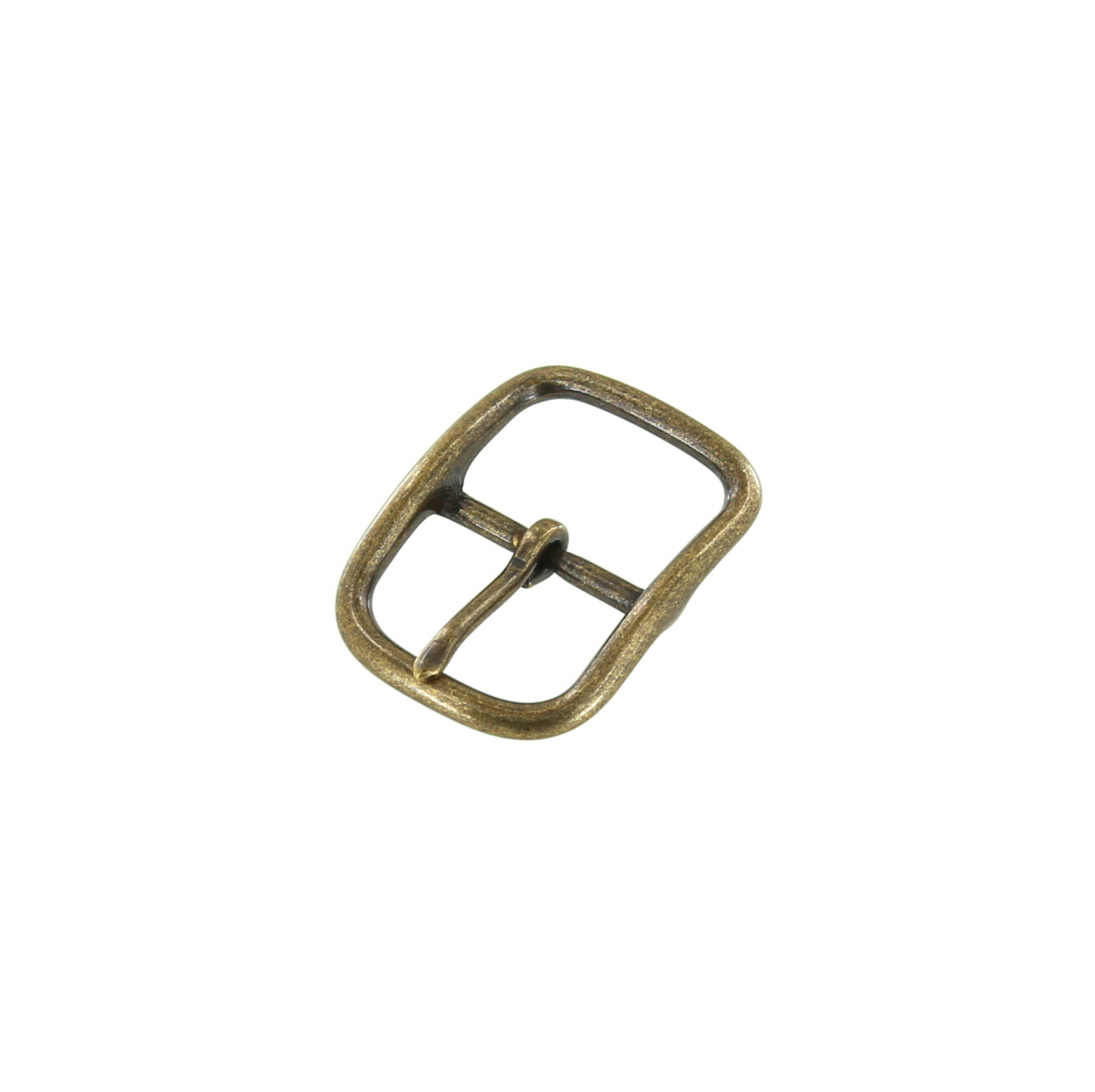 TV335 Antique Brass, Center Bar Buckle, Solid Brass-LL, Multiple Sizes 