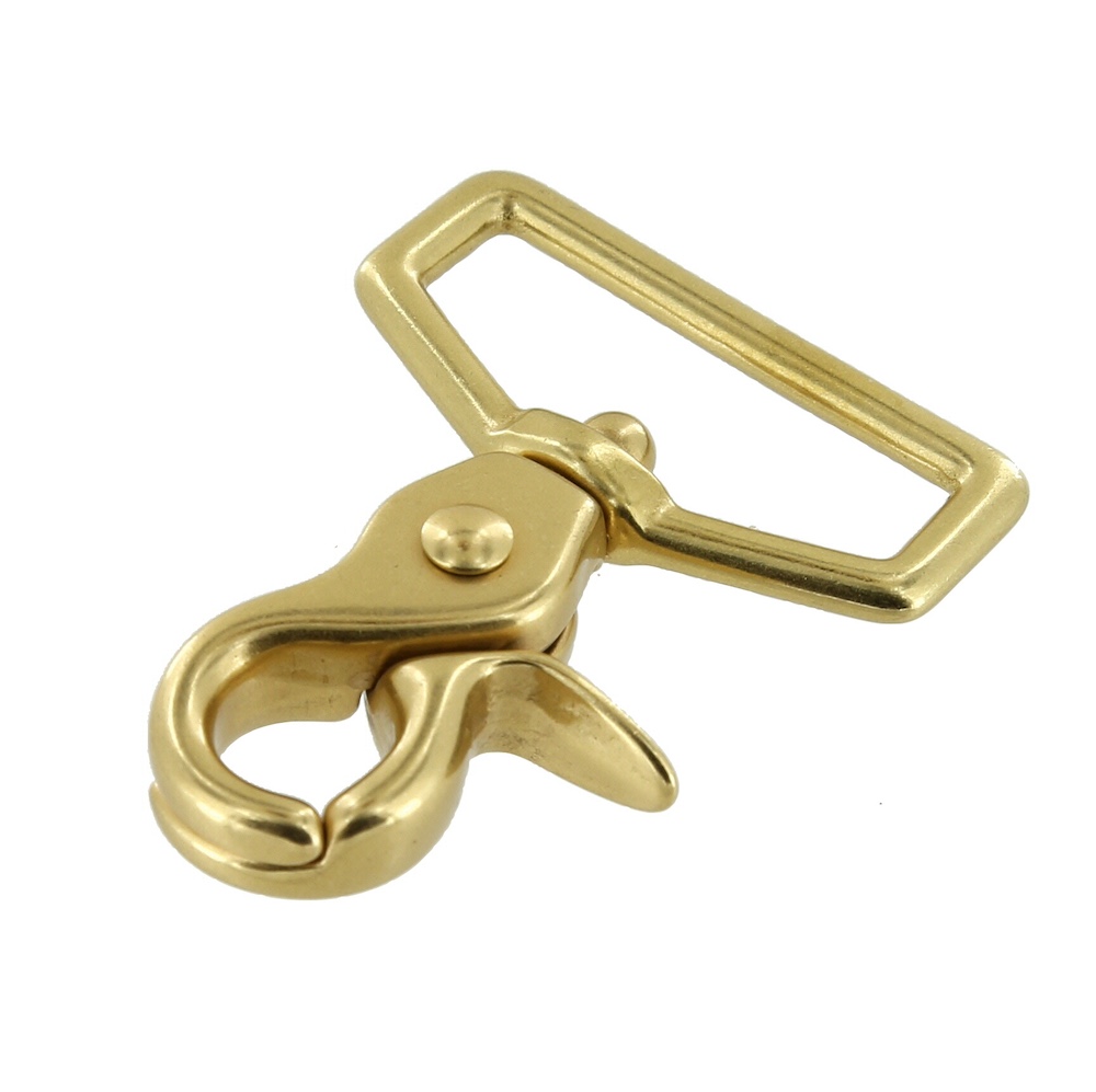 3002A Natural Brass, Swivel Trigger Snap, Solid Brass-LL, Multiple