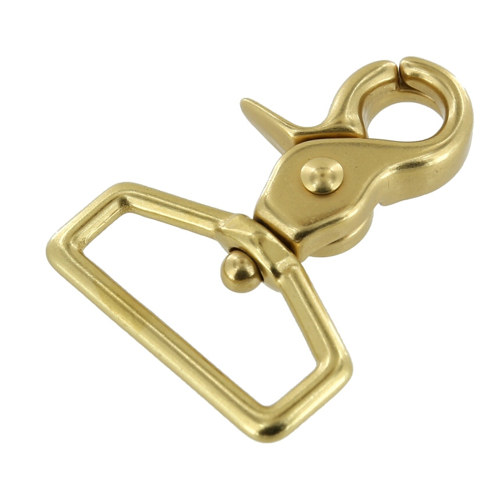 3002A Natural Brass, Swivel Trigger Snap, Solid Brass-LL, Multiple Sizes 