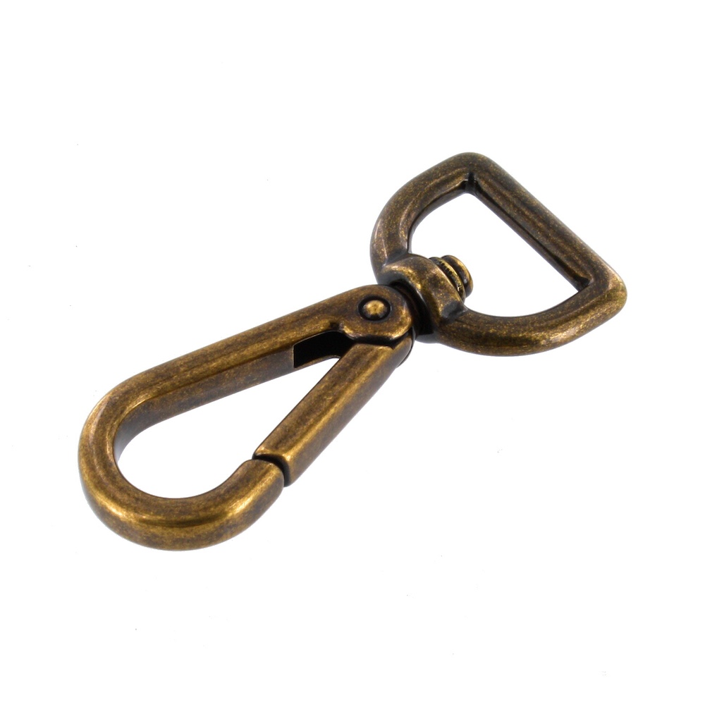 Solid Brass Lever Snap for Leather, Bags, Leashes & Accessories | Antique Brass | 1 1/2 inch (4005N-1I-DOEB-LL)