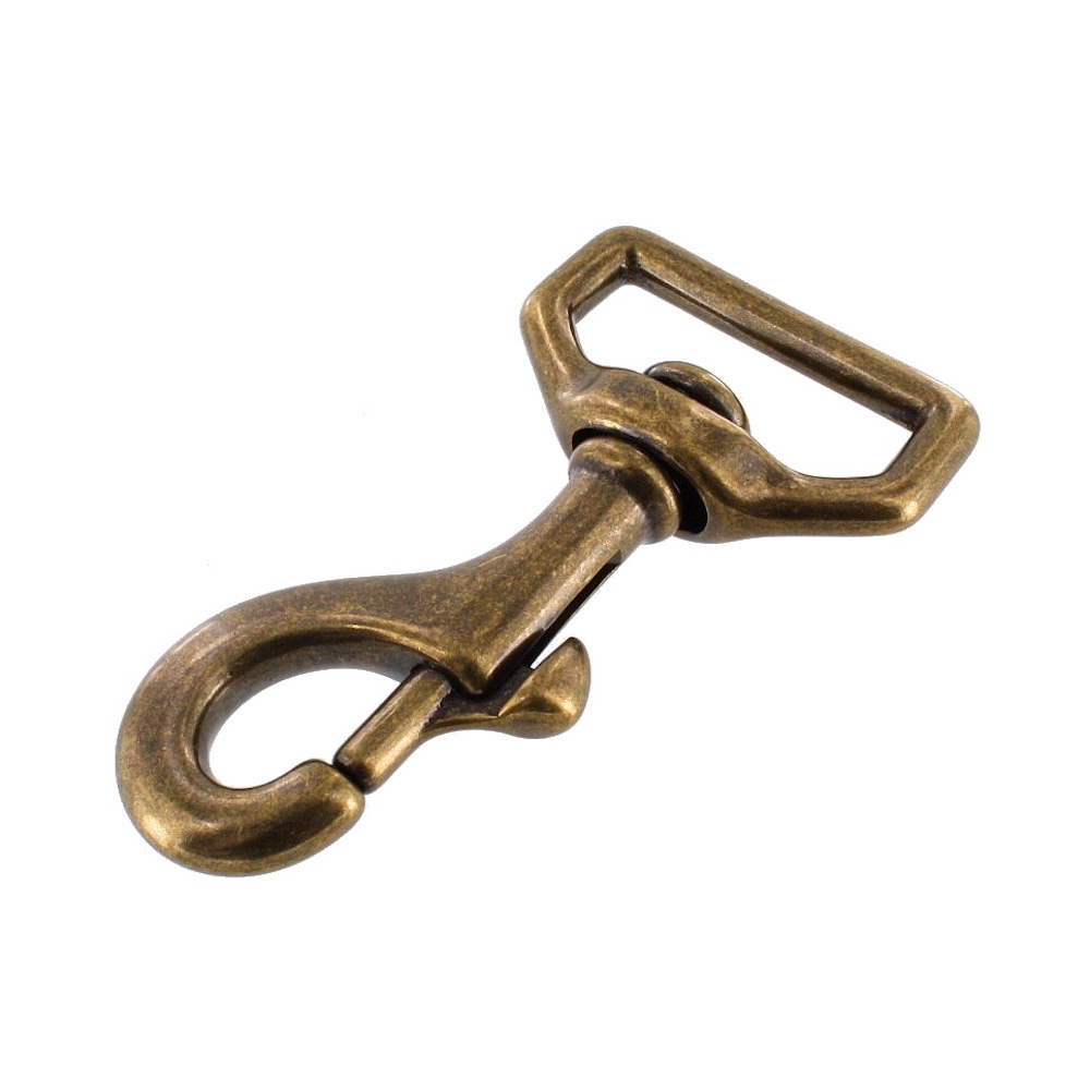 3600 Antique Brass, Swivel Bolt Snap, Solid Brass-LL, Multiple Sizes 