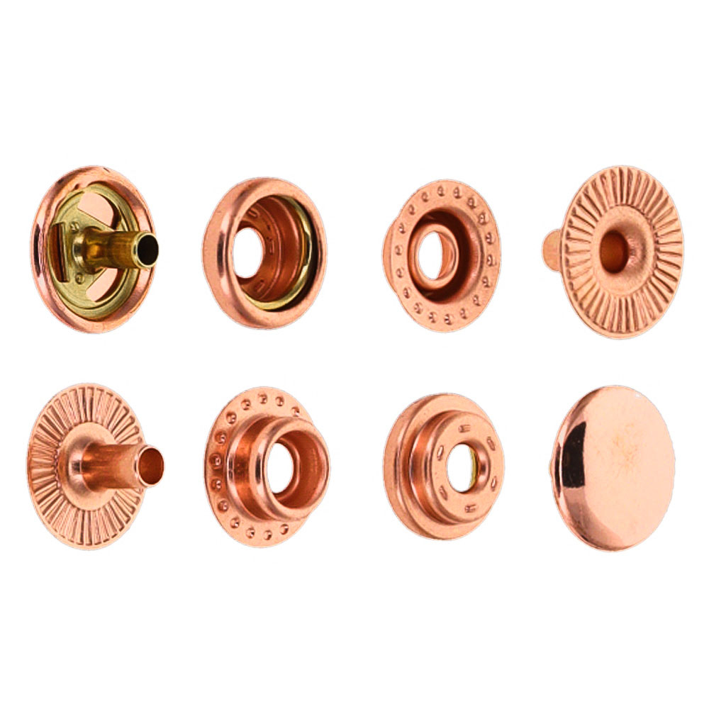 Line 20 / Line 24 Ring Socket Snap Fastener, Copper Plate, Solid