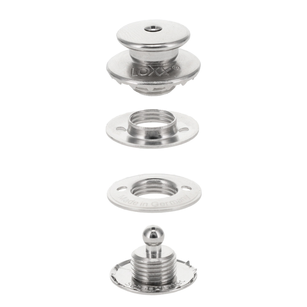 Nickページ LOXX® Fastener Set, Nickel Plate, Solid Brass